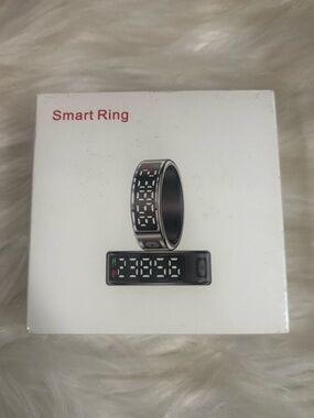 Smart Ring Health Tracker with LED Display Screen, Waterproof Fitness Size 12